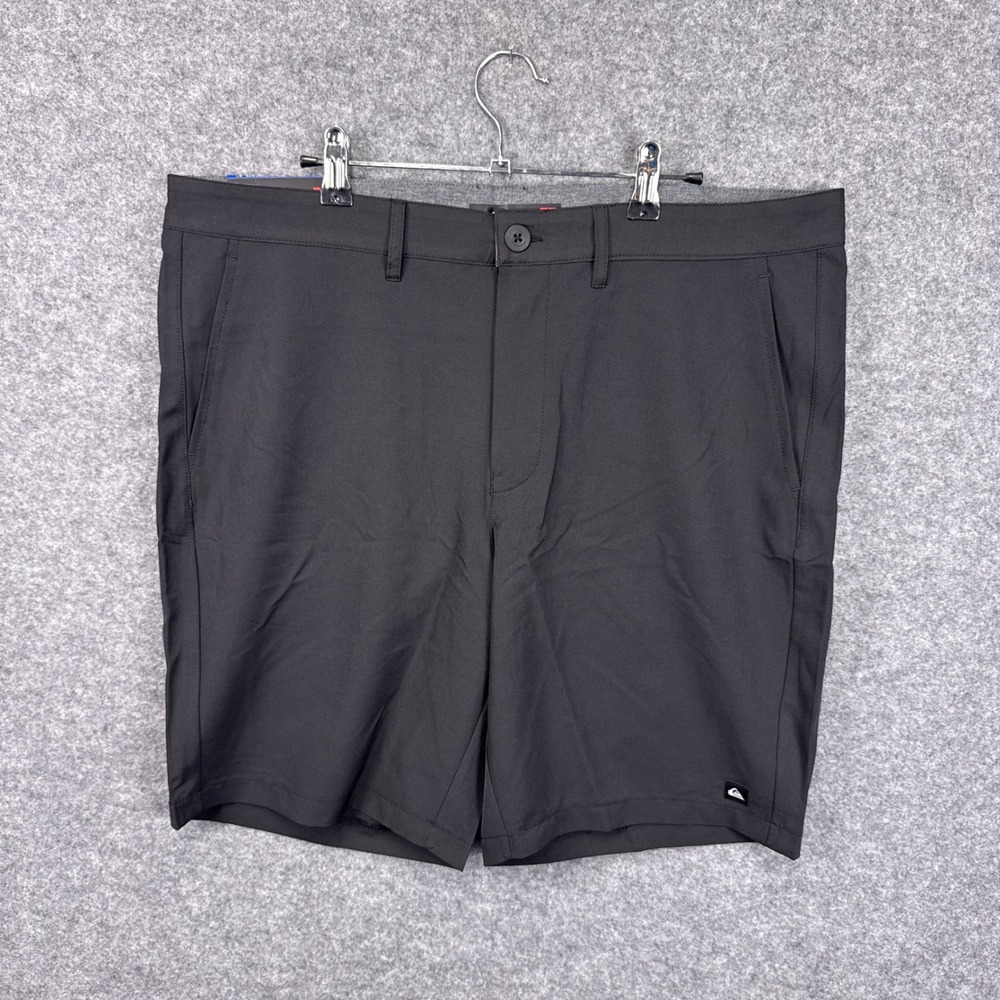 Quiksilver Men Shorts 36 Black Hybrid Amphibian 9" Inseam 4-Way Stretch NWT